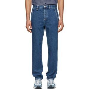 A.P.C. Men's Size 27 Indigo Denim Button Fly Carpenter Jeans NWT